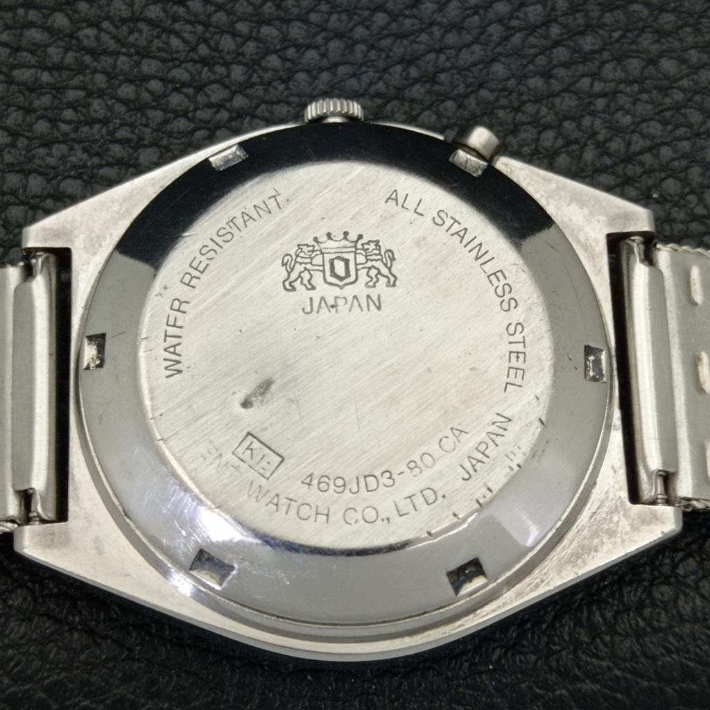 VINTAGE ORIENT AUTOMATIC 46943 JAPAN MENS BLUE COLOR DIAL WATCH a700617-5 R204-a700617