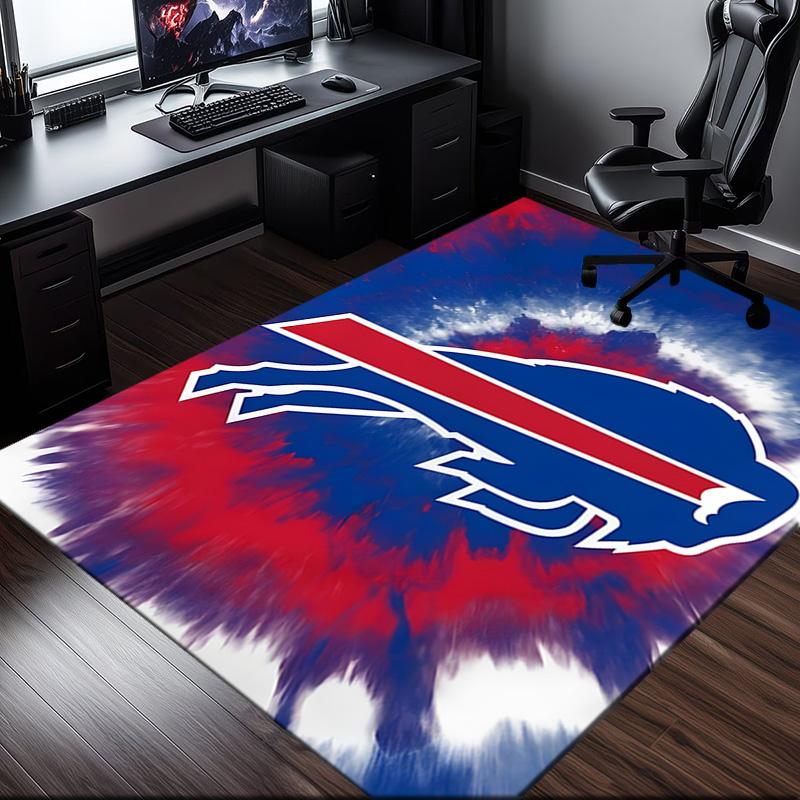 Buffalo Basketball Logo Rug Office Carpet Non-Slip Mat, Chair Rug Floor Covering for Gaming, Bedroom, Living Room , Home Decor Christmas Gift