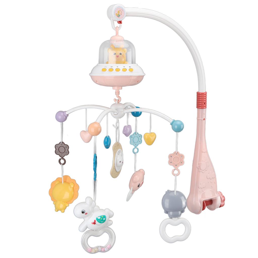 Baby Mobile Hanging Rotating Animals Night Lights Relaxing Music Baby Plastic Mobile with Projector