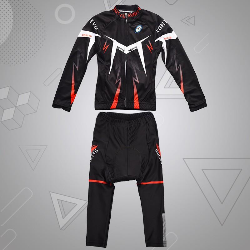 Reflective Kids Cycling Jersey Set Long