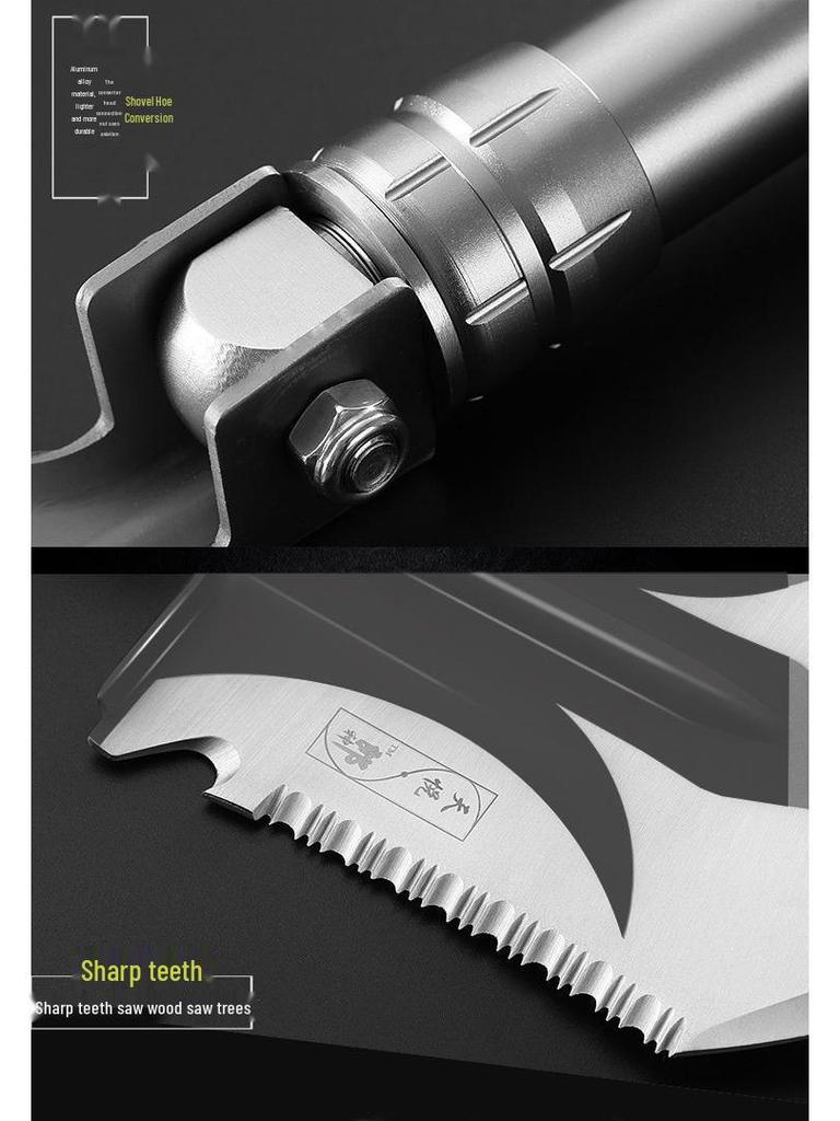 Lang Shen Multifunctional German Steel Entrenching Tool: Outdoor Self-Defense, Folding Shovel for Fishing and Military Use