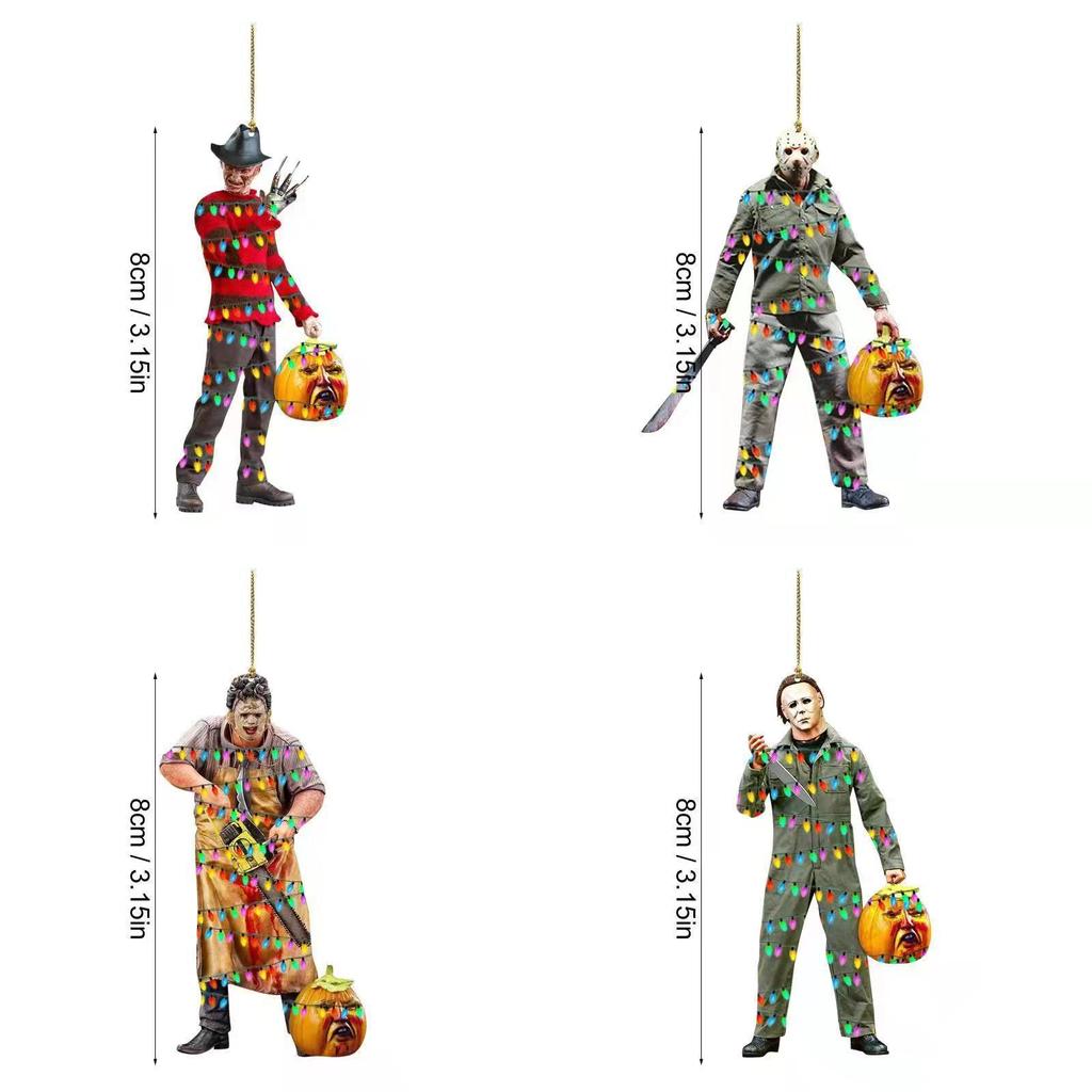 Halloween Pumpkin Skull Decoration Acrylic Holiday Atmosphere Christmas Tree Hanging Pendant