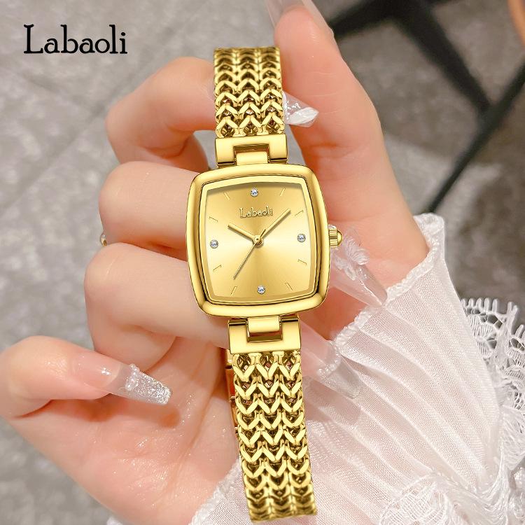 La Baoli Retro Women's Quartz Gold Watch - French Style, Artistic, High-End Feel