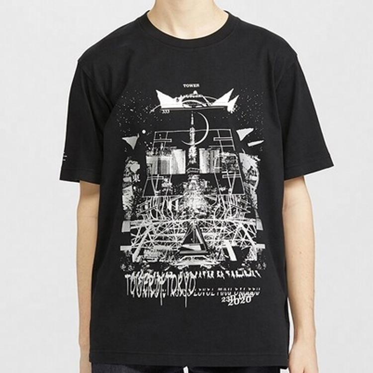 Uniqlo X Nanzuka Neo-Miyage Tsukuda Printed Straight T-Shirt Unisex Tops Black 427278