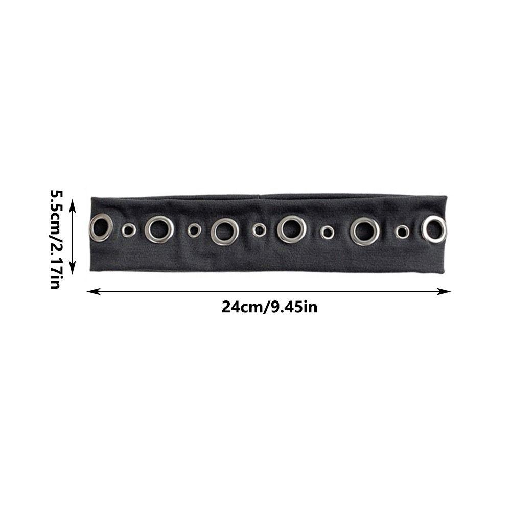 Hollowed Out Eyelets Punk Hairband Sweet Style Vintage Headwrap Retro Face Wash Headband For Women