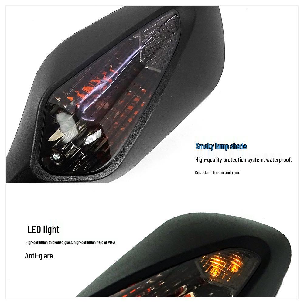 Foldable Motorcycle Rearview Mirrors with Turn Signal for Honda CBR1000RR (2008-2016)