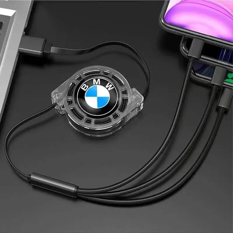 Car Interior 3 In 1 Fast Charger USB Data Cable Accessory For BMW E46 E60 E64 F10 F20 F30 F06 F12 F13 E90 E92 E93 F80 F82 F87 M1