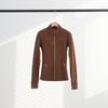 Giacca Sportiva da Donna Slim Fit con Zip Dorata - Collo Alto, Manica Lunga, Alta Elasticità, Abbigliamento Fitness Yoga