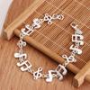 Adjustable Silver Bangle Aesthetic Eight Note Hand Chain Beautiful Music Note Bracelet  Girl