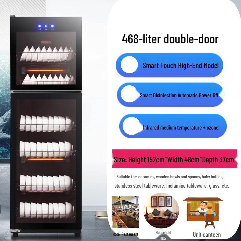 Large Capacity Vertical Double Door Disinfection Cabinet for Tableware
