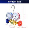 Freon R134A Refrigerant Diagnostic Manifold Gauge Set with Hose and Hook - Professional 3 Way AC Tool for R12 R22 R404A R134A