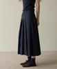 Opeundoeoseutyudio Medium Long Pleated Skirt Navy