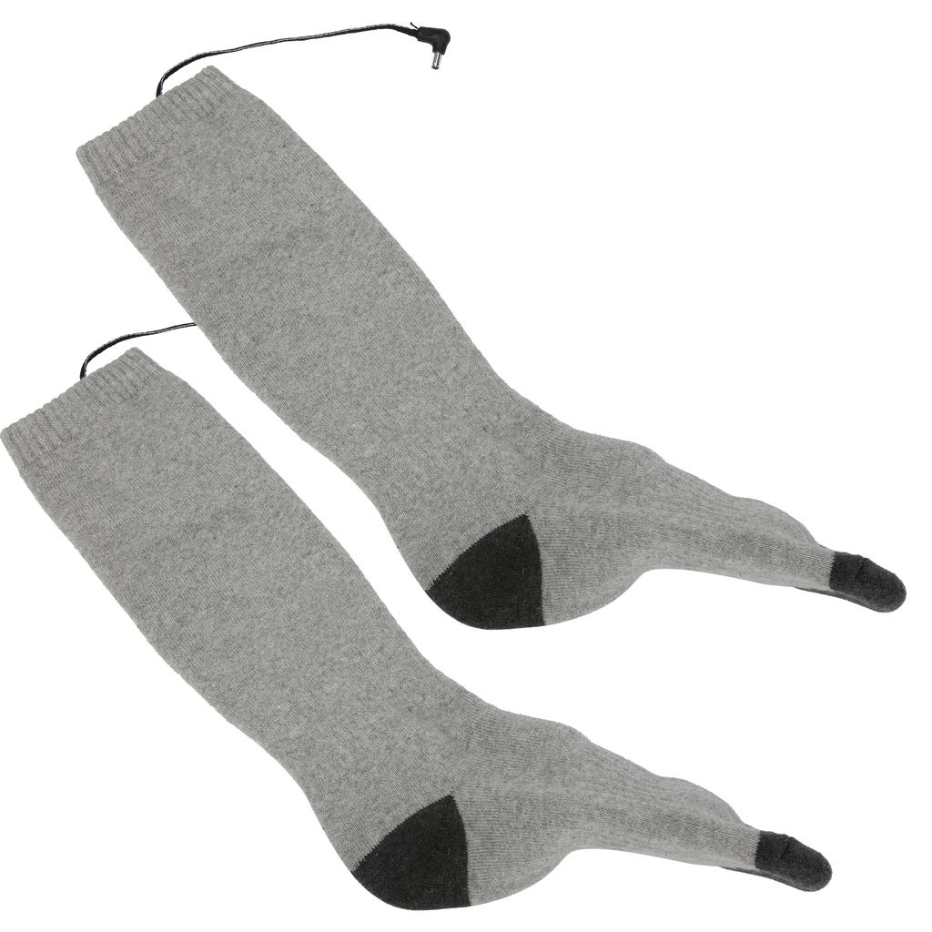 1Pair Smart Heating Stockings Winter Ski Keep Warm Unisex Electric Heat Socks Thickengray