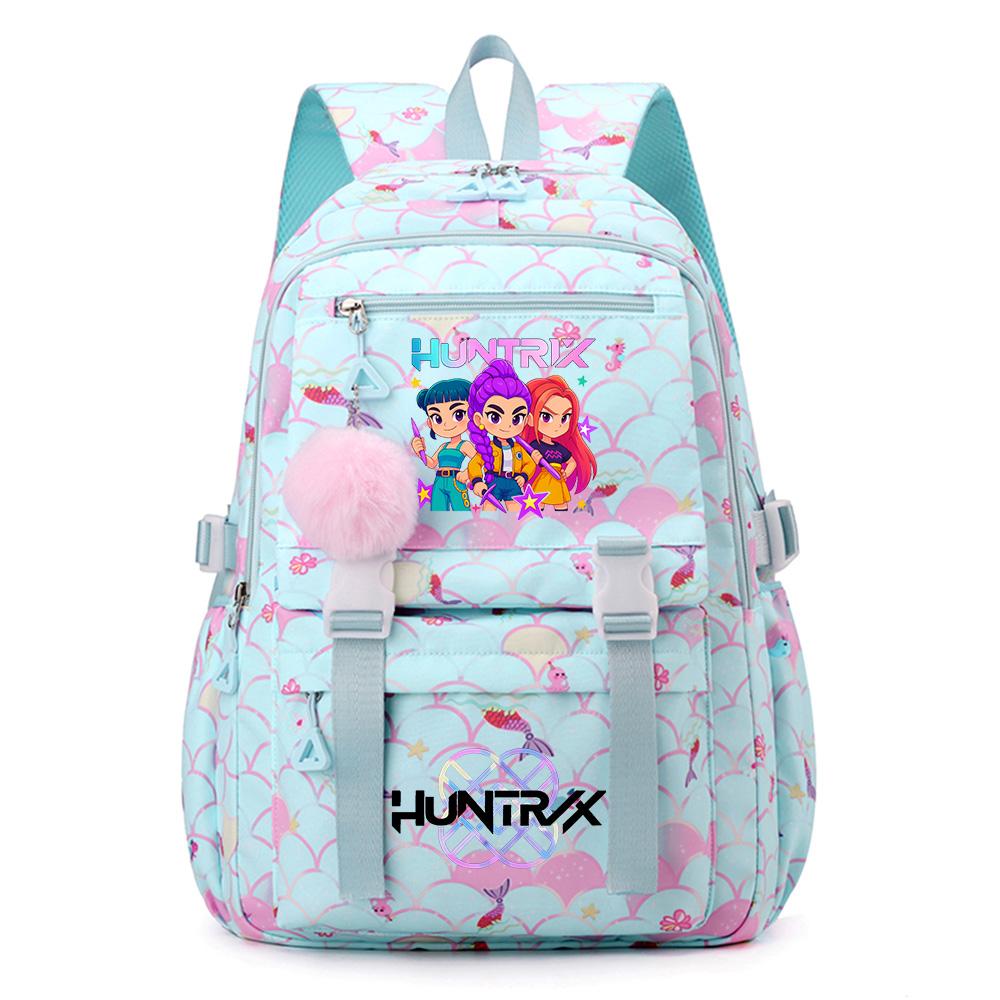 Anime K-Pop Demon Hunters Printed Backpack Large Capacity Bookbag Student Boy Girl Schoolbag Outdoor Large Capacity Waterproof Laptop Travel Bag