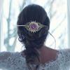 Delicate Floral Hair Stick Crystal Hairpiece with Sparkling Crystal for Evening Wear Photo Props