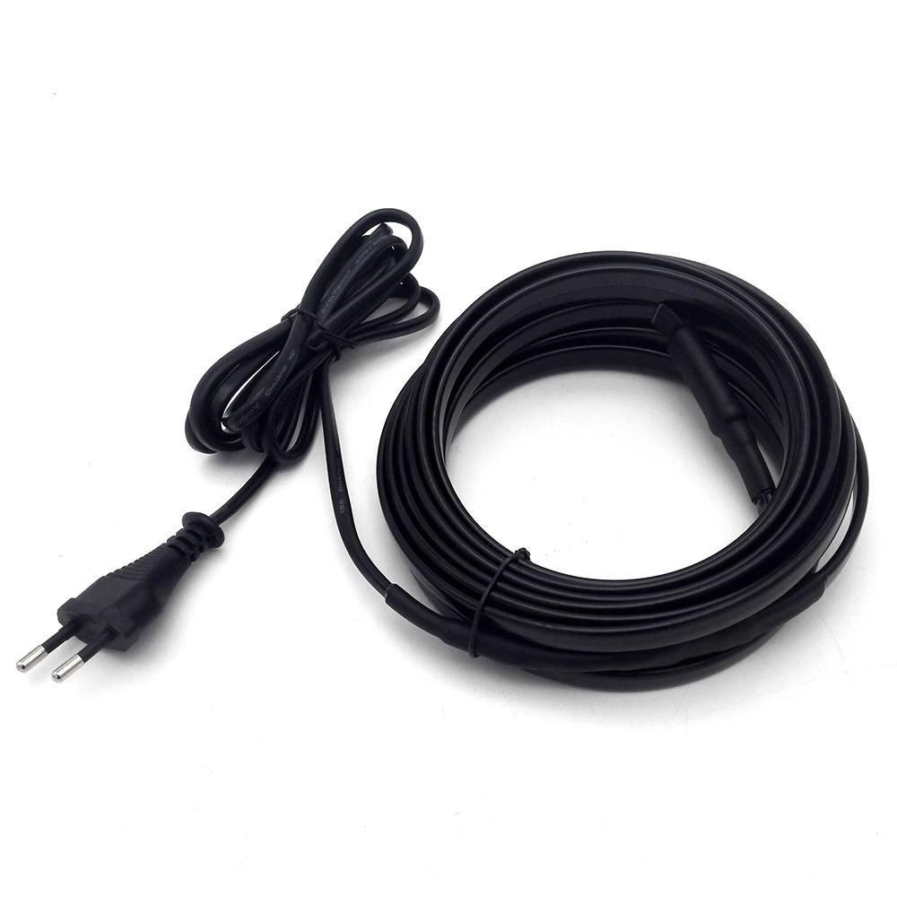1~10m Self Regulating Heating Cable Water Pipe Anti-Freeze Protection with EU Plug Pre-assembled Heating Wire