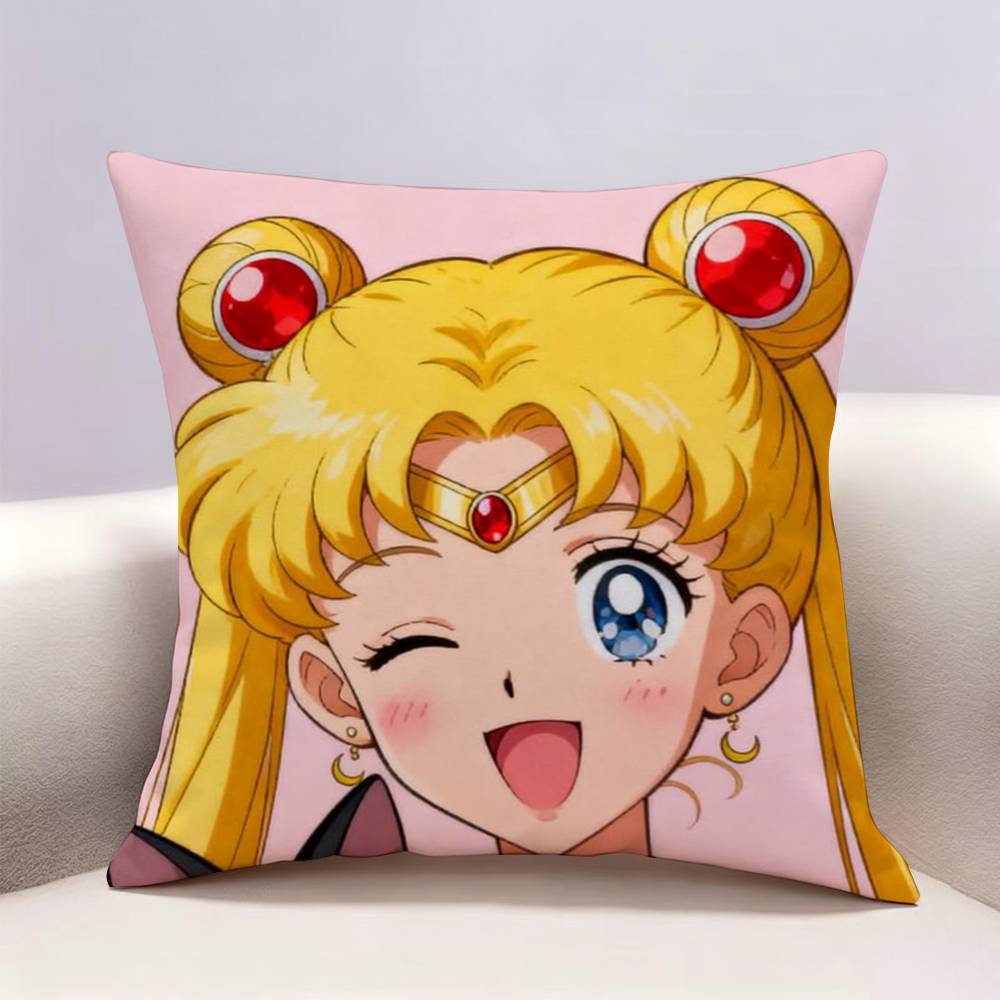 SSailor Moon Doublesided print Pillow Case for Sofa Living Room Home office Decor Protective Cover