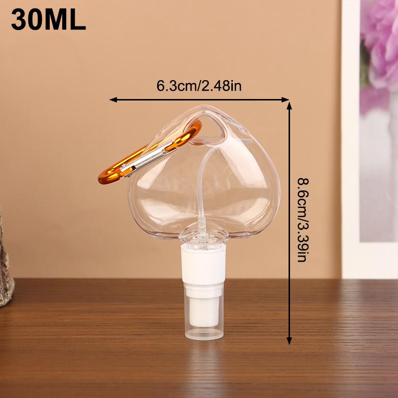 30/50Ml Travel Accessor With Carabiner Hook Makeup Tool Flip Cap Lotion Bottle Empty Perfume Alcohol Spray Bottles Container