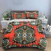 Bohemian Floral Mandala Style Bedding Duvet Cover Set  (1*Duvet Cover 2*Pillowcases, Without Duvet Insert)