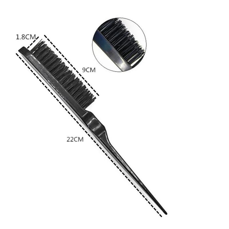 Hairdressing pointed tail dyeing comb, hair salon specific styling steel needle zoning comb, household eyebrow and eyelash comb