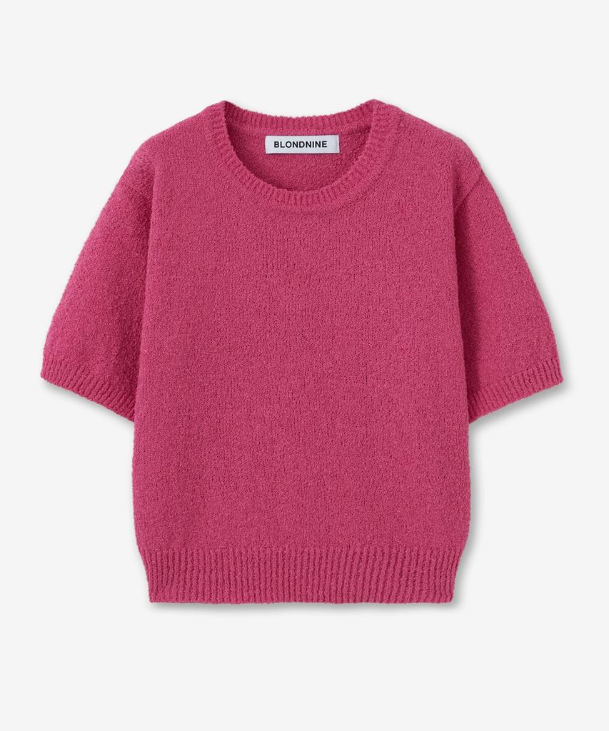 BLOND9 Boucle Short Sleeve Round Knit ( 5 Colors )