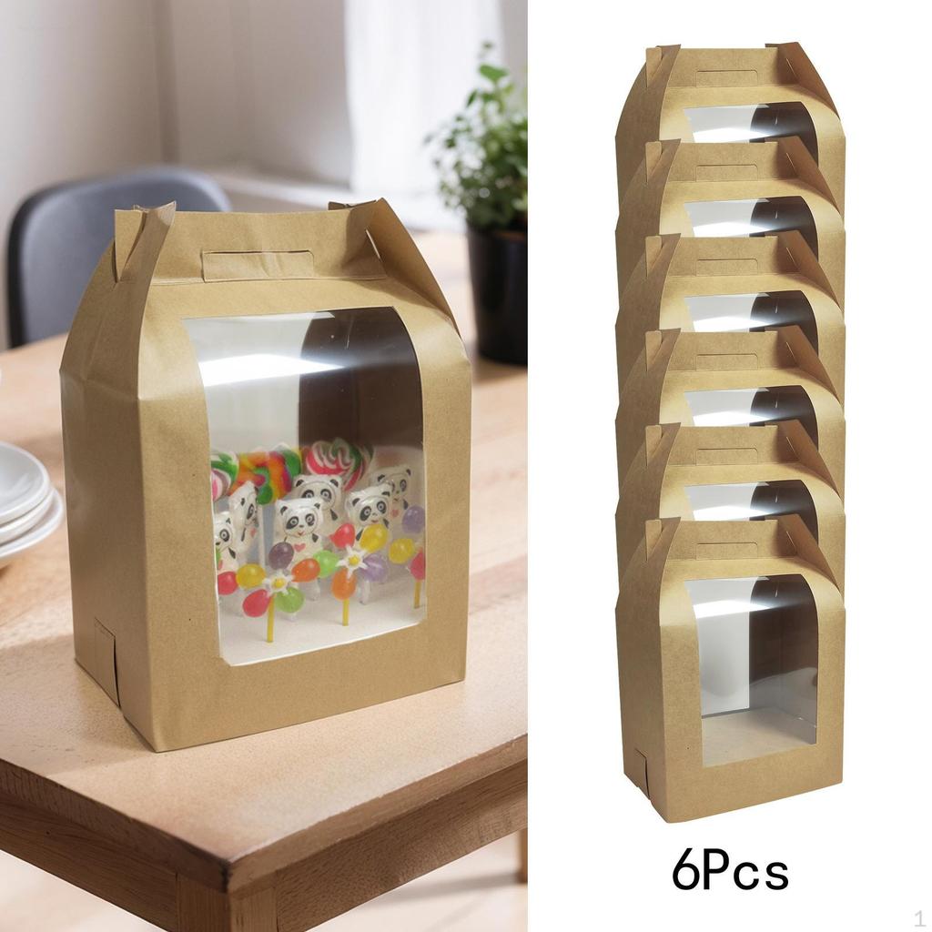 6 stück Kuchen Display Stand Treat Box 18 Loch mit Klarem Fenster Lollipop Träger für