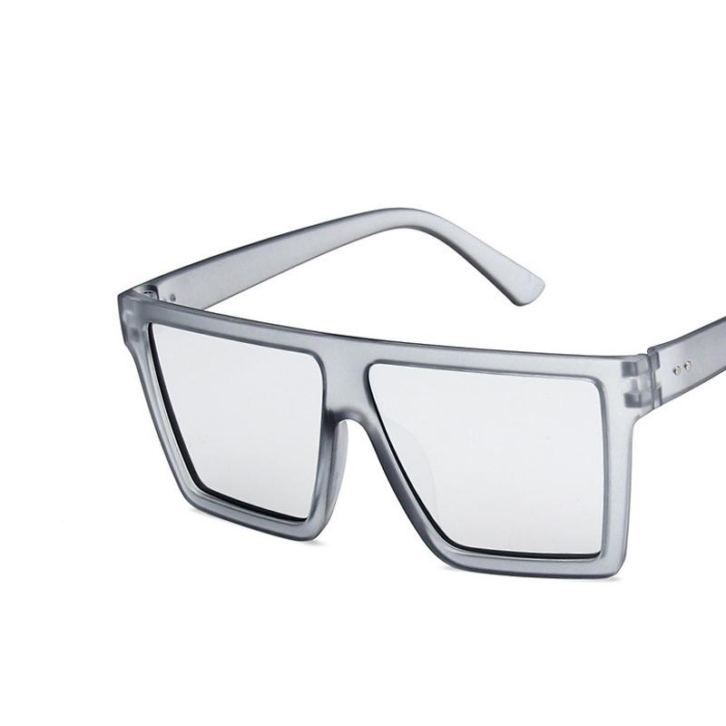 ★HANGLE EYEWEAR★ Vintage Square Sunglasses Silver Buy Vintage Oversized Sunglasses Men Retro Goggle Square