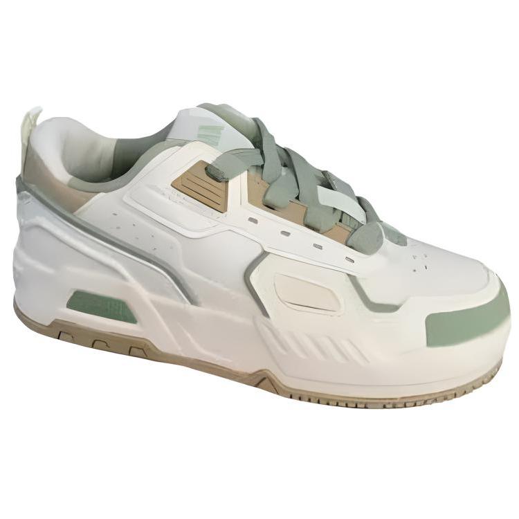 Anta Lifestyle Series Classic Fashion Sports Durable Increased Height Low-Top Skate Shoes Women Sneaker White Green 122438028-4