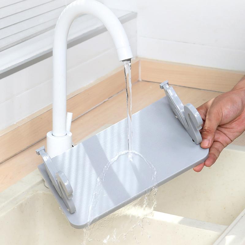 1pc Punching Free Kitchen Storage Rack, Bathroom Multi-function Wall Hanging Storage Rack