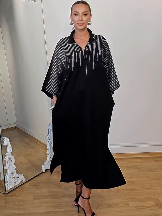 2025 European & American Autumn Print Loose Long Sleeve Women's Dress