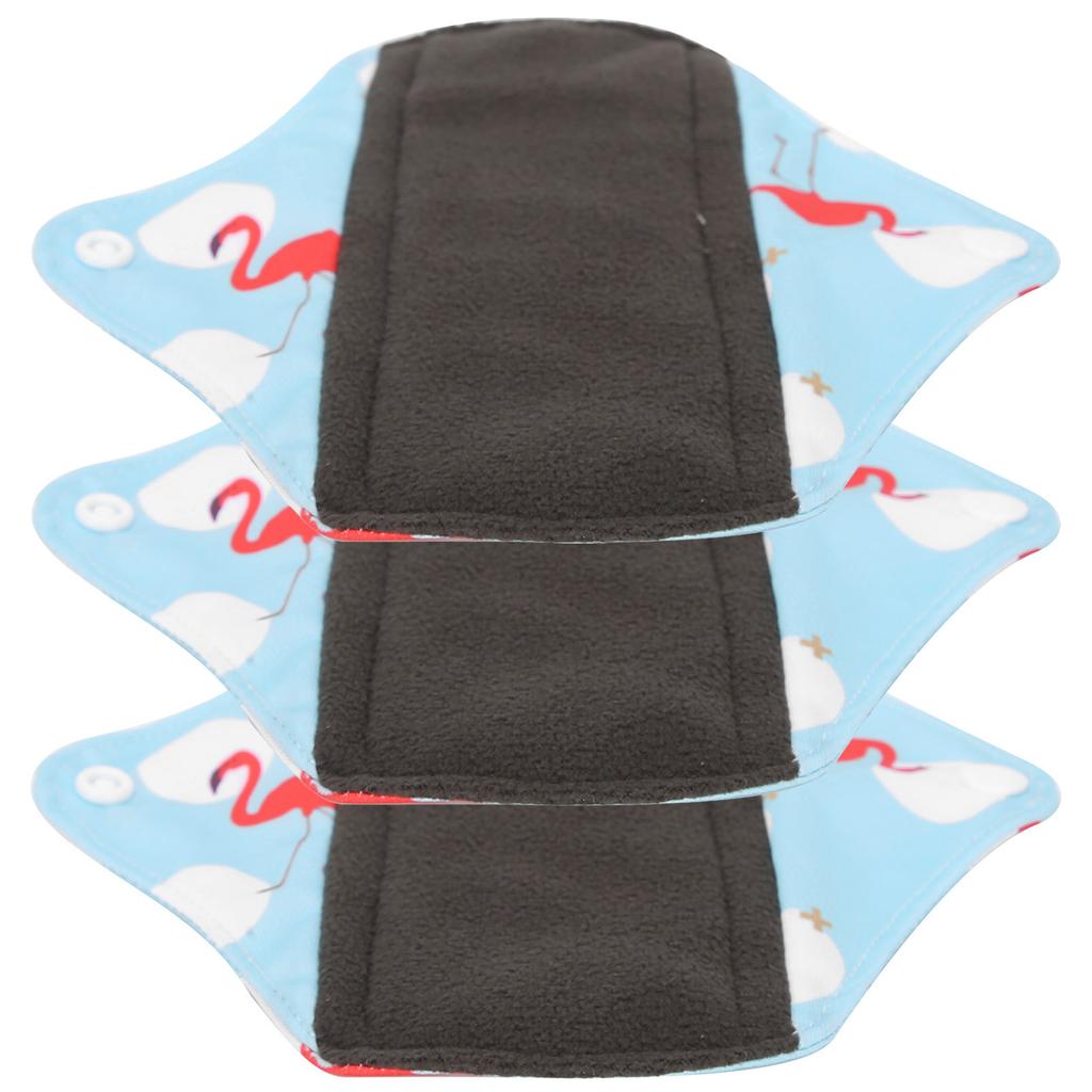3 Stück Stoff-Hygienebinden Waschbare Wiederverwendbare Hygienebinden Einlagen Menstruations-Saugfähige EinlagenN41