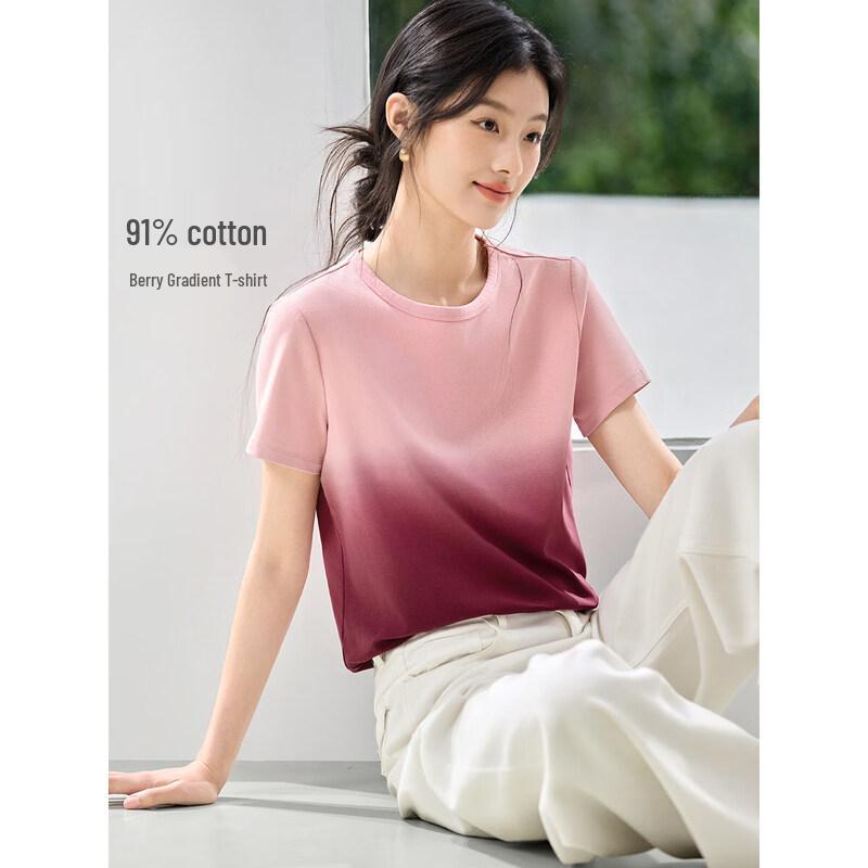 Women s Gradient Dye Short Sleeve T-Shirt L