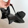 Sexy Wedge Heeled Sandals Women Fashion Slingback Slide Slippers Women Summer Square Toe High Heels Party Dress Shoes Sandalias