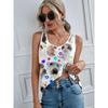 Summer Plus Size Sleeveless Camisole Vest Women 3D Printed O Neck Casual Versatile Simple Vest Tops