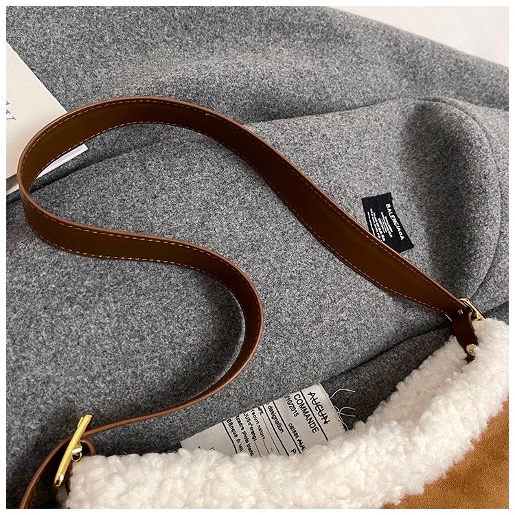 Damen Plüsch Tragetasche - Herbst/Winter Kollektion 2025, Große Kapazität, Lässiger Achselhöhlen-Stil