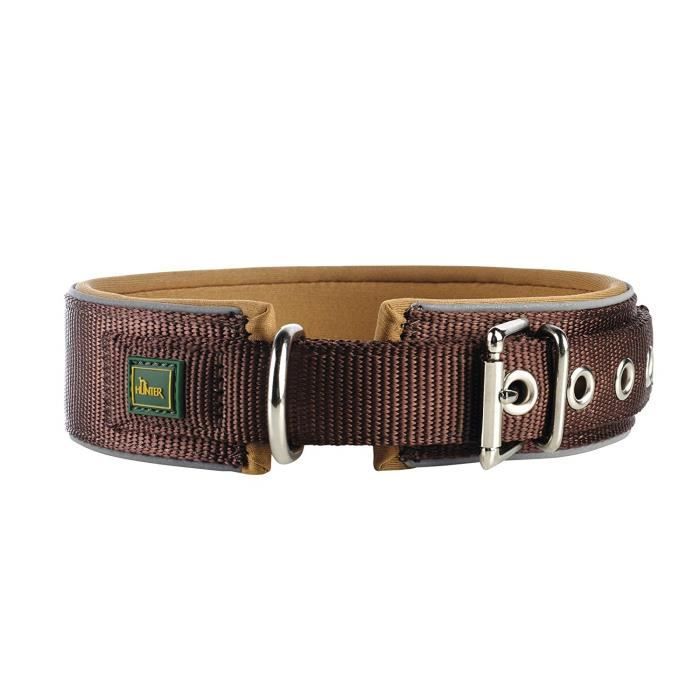 Collier - Hunter - Reflect - Néoprène - Marron/Caramel - Taille 50 (39-46 cm) - 45 mm
