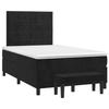 3137835 vidaXL Lit à sommier tapissier avec matelas Noir 120x200 cm Velours