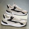 Sports Shoes Men's Foreign Trade Spring and Summer Thick-soled Simple Casual Shoes Teenagers Lace-up Mesh Breathable Men's Shoes