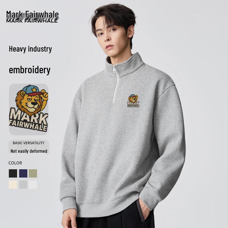 

Mark Fairwhale Men s Stand Collar Half-Zip Sweatshirt 3XL