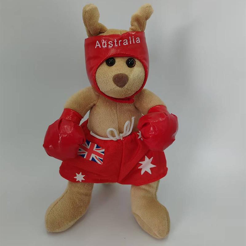 Gift Boxing Kangaroo Plush Toy | Realistic Stuffed Kangaroo Doll | Kids Interactive Boxing Toy 22cm