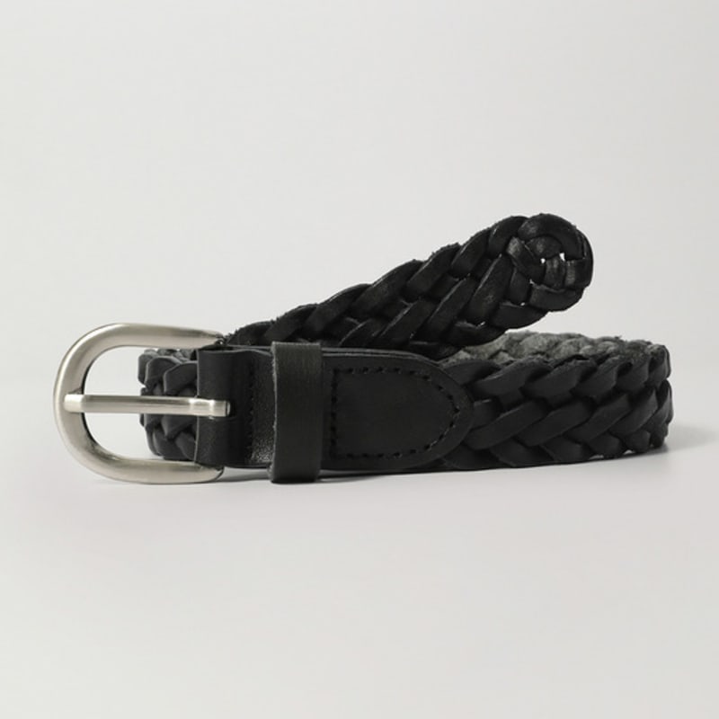 

ourhope Классический плетеный ремень - Черный Black_FREE