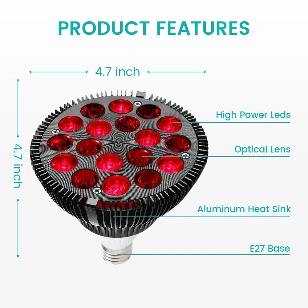 Near Infrared Bulb Physiotherapy Instrument Neck Back Muscle Deep Penetration Joint Pain Relief Red Light Therapy Lamp