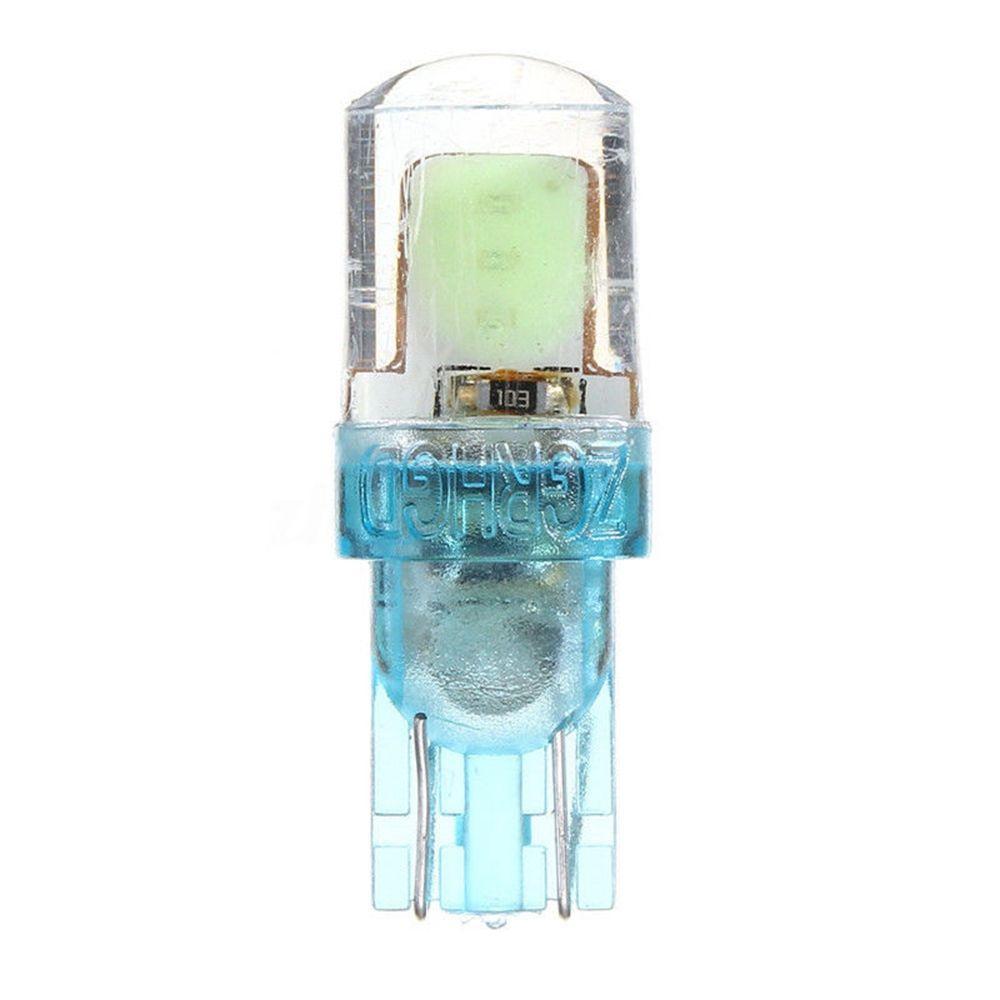 2Pcs T10 194 W5W Super Bright Lamp Silica COB LED Car License Plate Light Width Bulb Ice Blue DC 12V