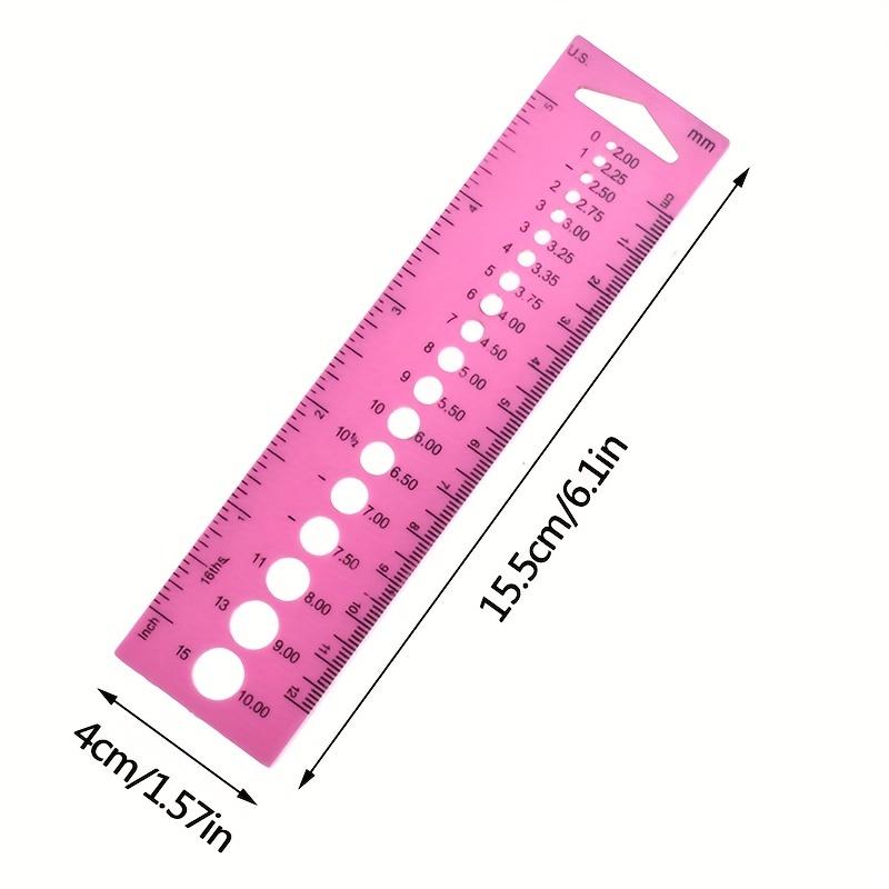 1pc Crochet Knitting Special Ruler Knitting Tool Sweater Needle Ruler Gauge Crochet Hooks Measuring Tool Knitting Gauge ABS Plastic Rulers
