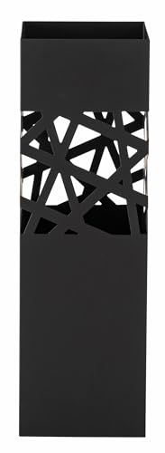 Azumaya-kk Umbrella Stand, Black, Steel, Removable Water Tray, Approx. W15.5 X D15.5 X H49cm, Slim, Square, for Entryways, LFS-186BK