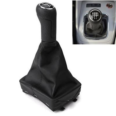 Pommeau de levier de vitesse de voiture 5/6 vitesses avec soufflet pour Volkswagen VW Polo 9N 9N2 2002 2003 2004 2005 2006 2007 2008 2009