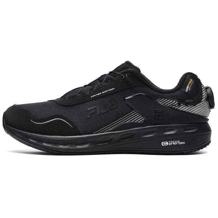 FILA LYNX BOA Textile, Synthetic Leather, TPU Abrasion Resistant Low top Running Shoes Men s Black A12M241225FSL 42