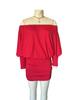 2026 Fall/Winter European & American Style One-Shoulder Batwing Sleeve Sexy Hip-Hugging Skirt