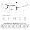 Folding Reading Glasses for Women Small Frame Metal Glasses with Original Box Portable Black Men Farsighted Glasses +1.0 To +4.0