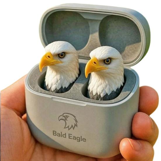 Cute Animal Shaped Bluetooth-compatible Earbuds 3D Frog Eagle Zebra Wolf Lion Animal Wireless Earbuds with Charging Case for Teens Adults